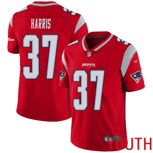 New England Patriots Football #37 Inverted Legend Limited Red Youth Damien Harris NFL Jersey->women nfl jersey->Women Jersey